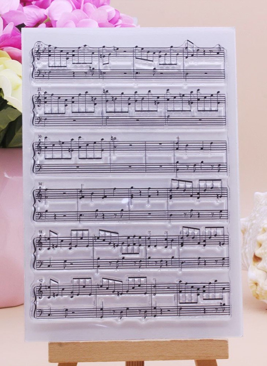Clear Stamps Music Notes Background Diy Scrapbooking Card Album Paper ...