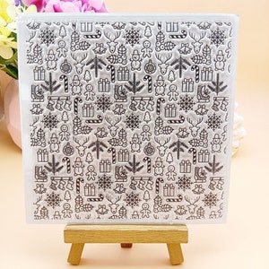 Klare Stempel Gummi Silikon Dichtung Frohe Weihnachten Winter Hintergrund Rentier Schneemann Schneeflocke Geschenk Scrapbooking Karte Album Papier Handwerk Diy