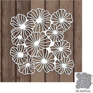 Lindas flores, matrizes de corte de metal, faça você mesmo, scrapbook, moldes de papel, cartões em relevo
