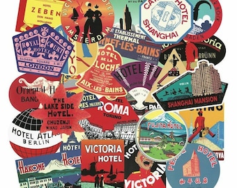 56pcs rimowa travel retro stickers pack international hotel tide graffiti signs