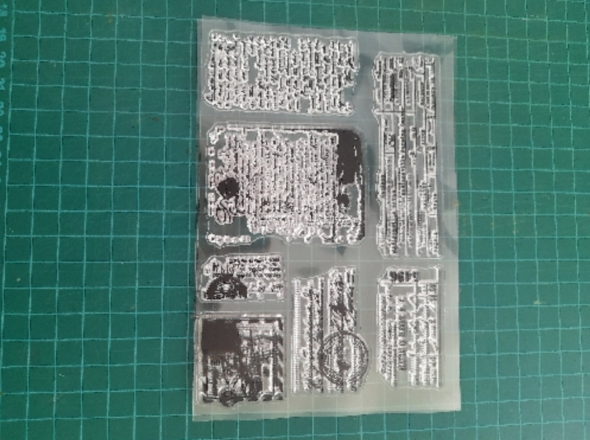 Clear Silicone Stamp Block Transparent Page Letter Script Handwriting ...