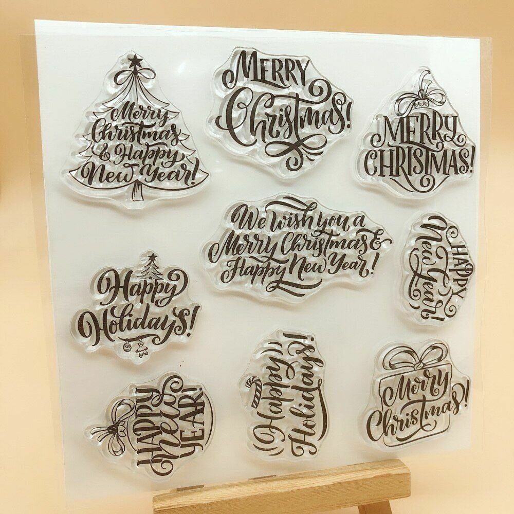 Christmas Clear Silicone Stamps, Xmas House, Winter Village Stamp,  Snowflakes-diy Card Making/festive Transparent Stamping 
