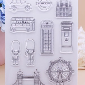 Clear Stamps London Bridge Telefooncel Scrapbooking Card Paper Craft Rubberen afdichting