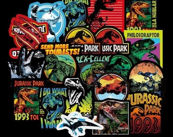 50/75pcs jurassic park stickers pack dinosaur dino cartoon graphics