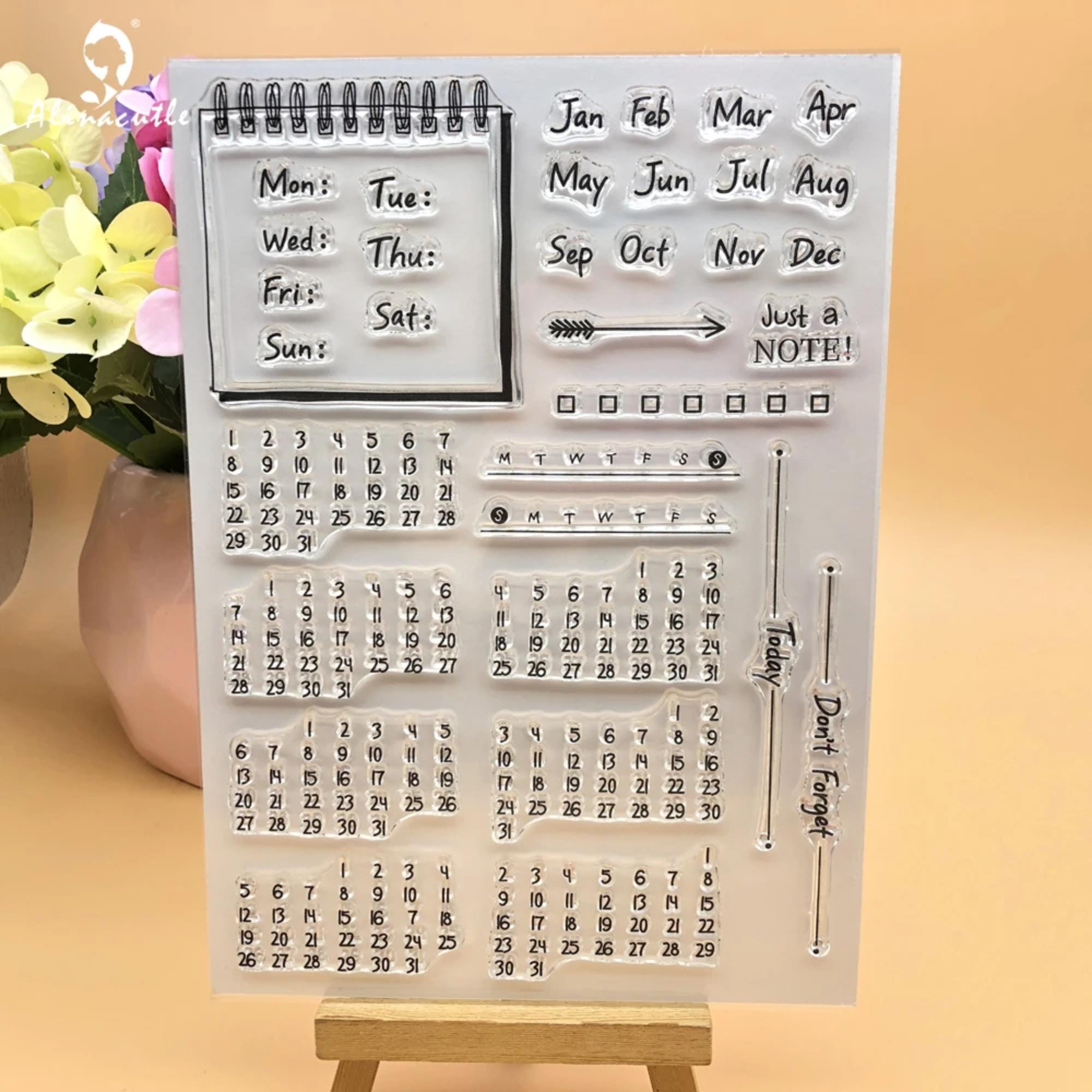 4-Themes Clear Silicone Stamps Set - Transparent Rubber Stamps For Card Making, Scrapbooking, Journaling