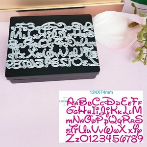 Matrices de découpe style Disney, lettres et chiffres, cartes en papier pour scrapbooking