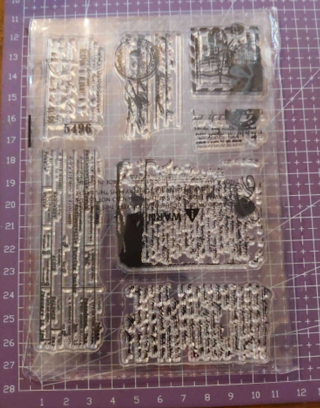 Clear Silicone Stamp Block Transparent Page Letter Script Handwriting ...