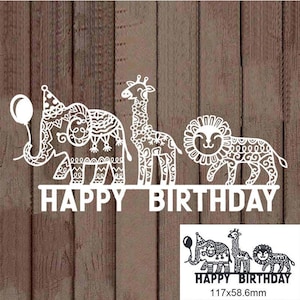 Alles Gute zum Geburtstag Tiere Metallstanzformen DIY Scrapbook Papierkarten