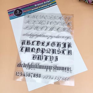 Alphabet Clear Stamp Set Silicone Transparent Stamps for Paper Craft Card Making Scrapbooking DIY