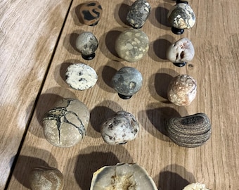 Natural stone knob handle