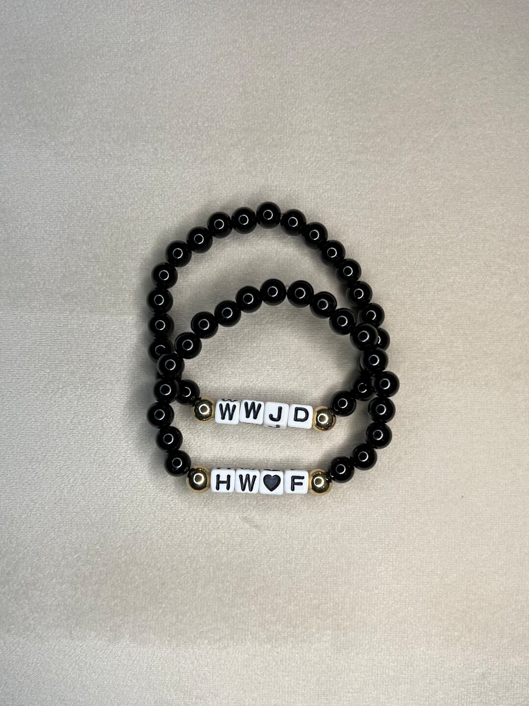 WWJD and HWLF Handmade Beaded Bracelets - Etsy