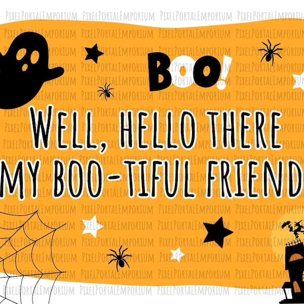 My Boo-tiful Friend Digital druckbare Halloween Karte PNG