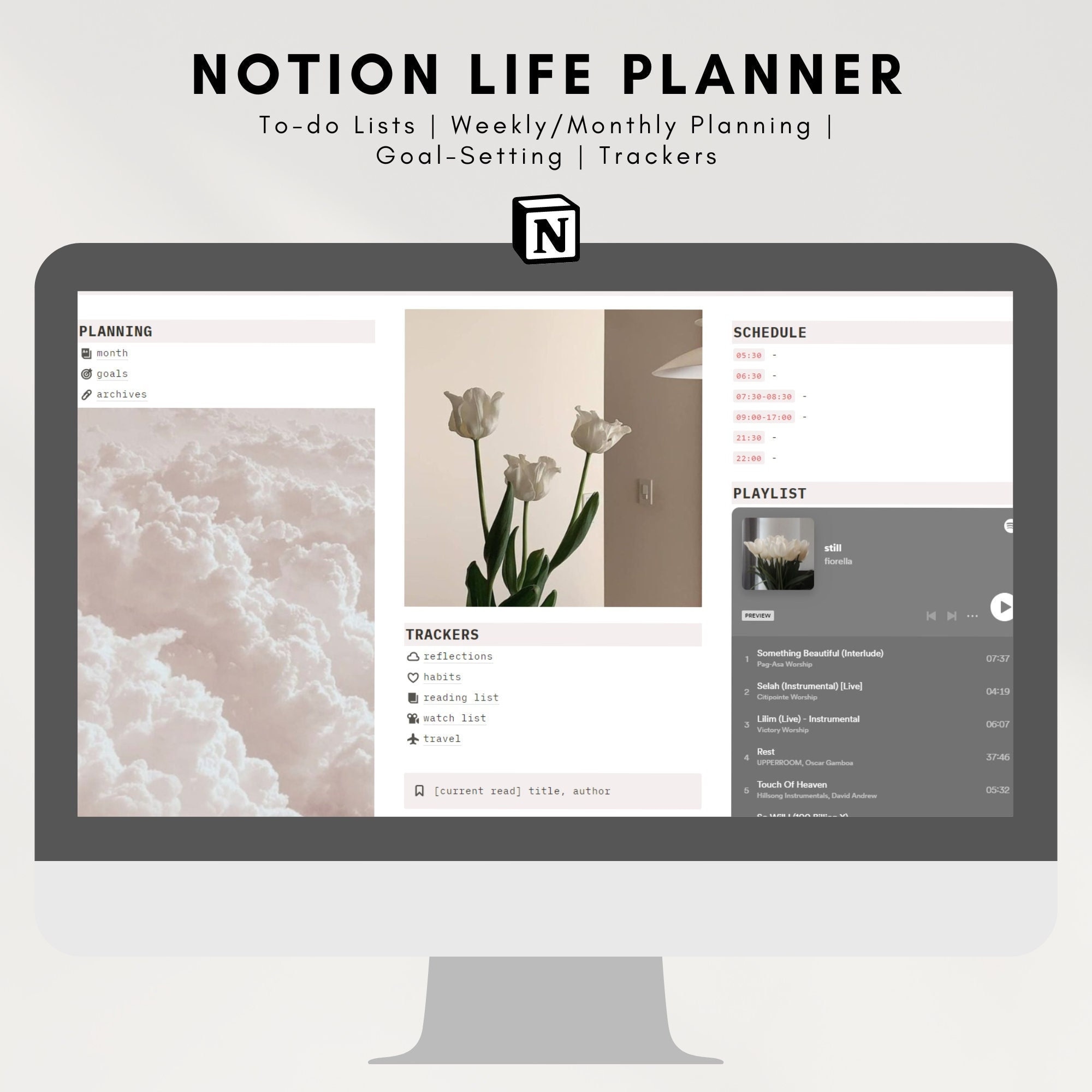 2025 Notion Life Planner / Personal Planner, Digital Planner Template, All in one Life Planner | Minimalist Aesthetic | Instant Download