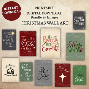 Christian Christmas Printable Wall Art Instant Download Printable