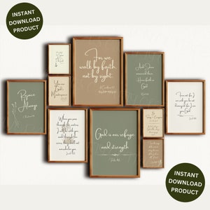Rustikale christliche Wandkunst: Boho Bibel-Vers-Druck (Digitaler Download, PDF, PNG, JPGs enthalten)