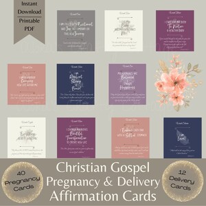 50 + Schwangerschaft, Geburt, & Lieferung Evangelium Affirmationskarten | Tolles Schwangerschaftsgeschenk für die neue Mutter | Baby-Dusche-Geschenk | schieben Geschenk | Geburtsgeschenk.