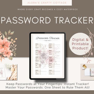 Password Tracker: Printable & Digital Password Keeper