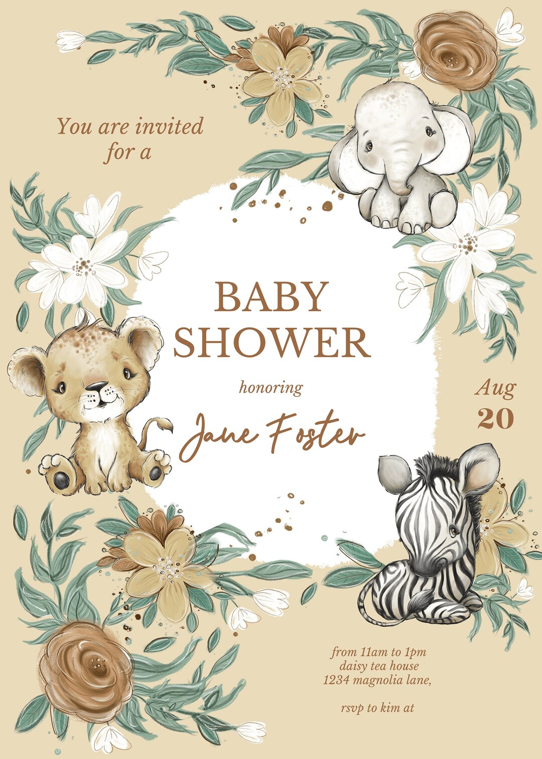Baby Shower Digital Invitations Etsy