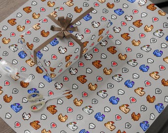 Stardew Valley Wrapping Paper | Gamer Chicken Gift Wrap