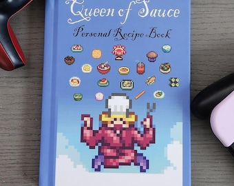 Queen of Sauce Blank Journal/Recipe Book Inspired By Stardew Valley Videogame - Wraparound Print and Matte Finish