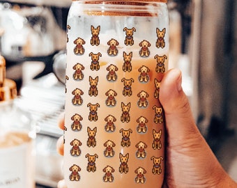 Stardew Valley Dogs sipperglas, gamercadeau, beker van 16 oz