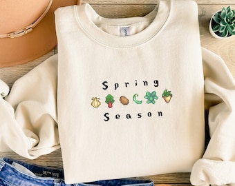Stardew Valley Spring Season Sweatshirt, Cozy Gamer Gift