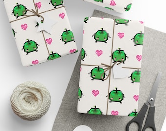 Papier do pakowania prezentów Stardew Valley Junimo | Papier do pakowania prezentów urodzinowych Cozy Gamer, Boże Narodzenie