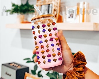 Glazen beker Stardew Valley paddenstoelenvoeder, 16 oz, nieuw drinkgerei