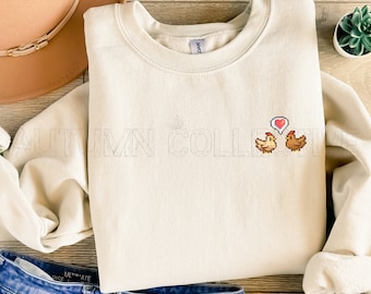 Bluza z nadrukiem Kurczak Stardew Valley, grafika pikselowa, prezent dla gracza
