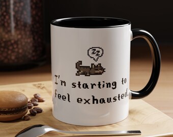 Stardew Valley Mug, Sleepy Cat Pixel Art, Gamer Gift