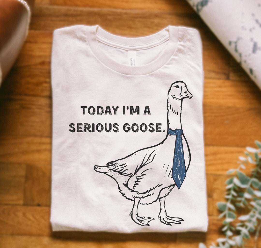 Today I'm a Serious Goose TShirt, Funny Goose T-Shirt, Goose Lover Shirt, Cute Goose T-Shirt, Silly Goose Art, Animal Lover Shirt,Funny Gift