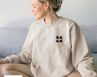 Embroidered Stardew Valley Krobus Sweatshirt, Gamer Pixel Art