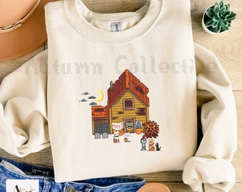 Sudadera de Halloween de Stardew Valley: regalo de jugador de pixel art