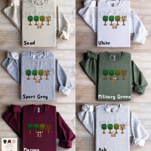 Stardew Valley Fall Trees and Cats Sweatshirt