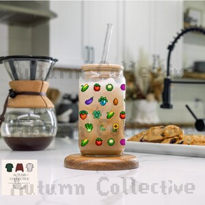 Crops Stardew Valley Sipper Glass Gift for Gamer