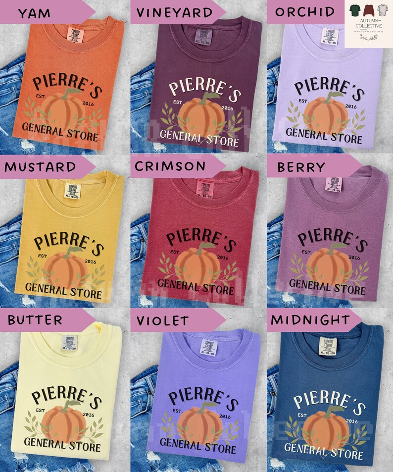 Pierre's General Store Comfort Colors Brand Tshirt