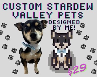 Custom Stardew Valley Pet Portrait | Personalized PNG | 1-2 Day Turnaround | Digital