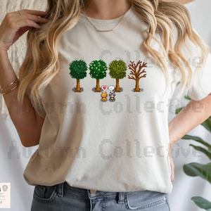 Cat Stardew Valley Fall Shirt, Tree Shirt, Gift for Him and Her, Video Game Art, Pixel Art, 8Bit Tshirt, Unisex Cozy Gamer Shirt, Gamer Tee