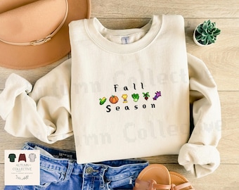 Stardew Valley Sweatshirt, Fall Crops Sweater, Cozy Gamer Gift