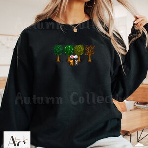 Stardew Valley Fall Trees and Cats Sweatshirt
