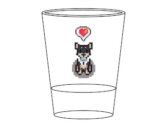 Custom Stardew Valley Pet Shot Glass | Personalized 1.5oz Add-On Engraving