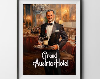 Brettspiel Poster, Grand Austria Hotel Druck für Gamer Vater Mutter, Euro Fan Art, Klassische Strategie, Dad Geek Geschenk