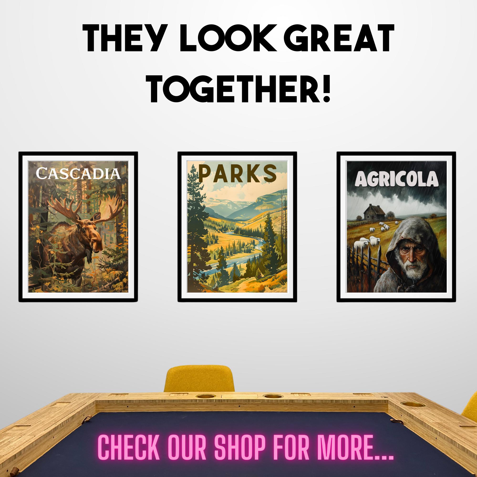 Agricola Board Game Poster, Farming Sheep Uwe Rosenberg Painting Poster ...