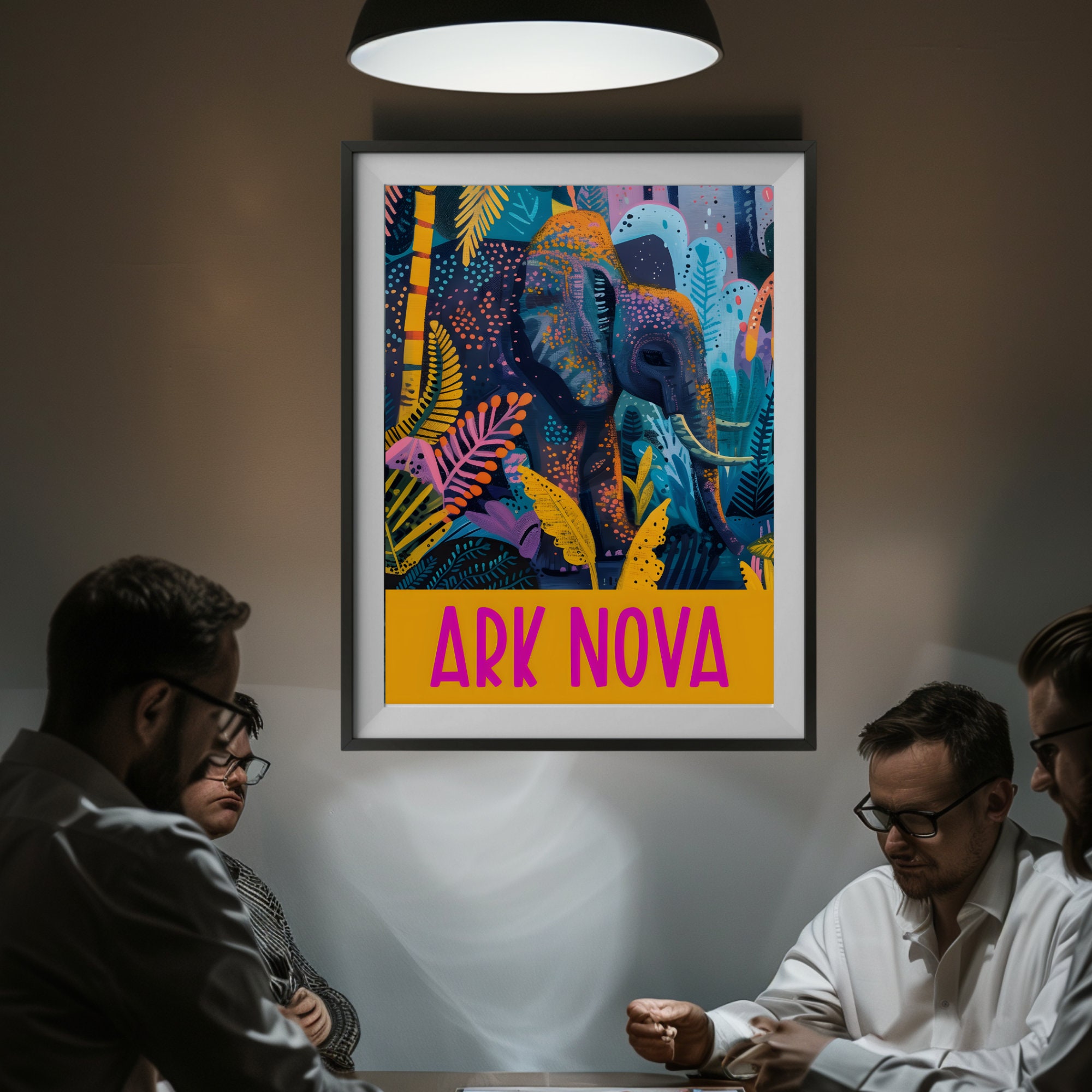 Ark Nova Board Game Poster, Zoo Painting Print Wall Art Strategy Game ...