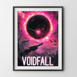 Voidfall Board Game Poster, science fiction euro strategy board game print gift for dad wife mom father husband geek wall art 4X Eclipse