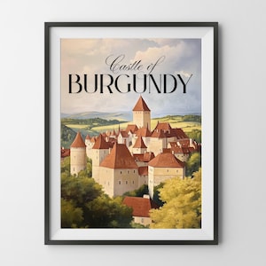 Póster del juego de mesa Castillos de Borgoña, juego de mesa de estrategia clásico de Stefan Feld, regalo para gamer, padre, madre, papá, geek, fan art europeo