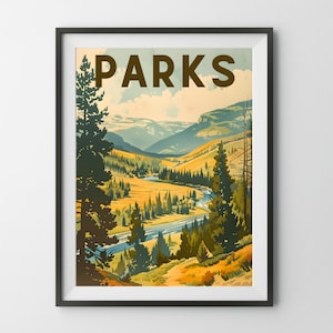 Póster de juego de mesa Parks, pintura de Cascadia, arte de pared, juego de estrategia, regalo para jugadores de mesa, papá, mamá, geek, fanático europeo, juegos, decoración de habitación