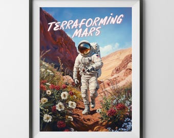 Terraforming Mars Brettspiel Poster, Malerei Plakat Wand Kunst Strategie Spiel Geschenk Lustiges Brettspiel Vater Vater Mama Geek SciFi
