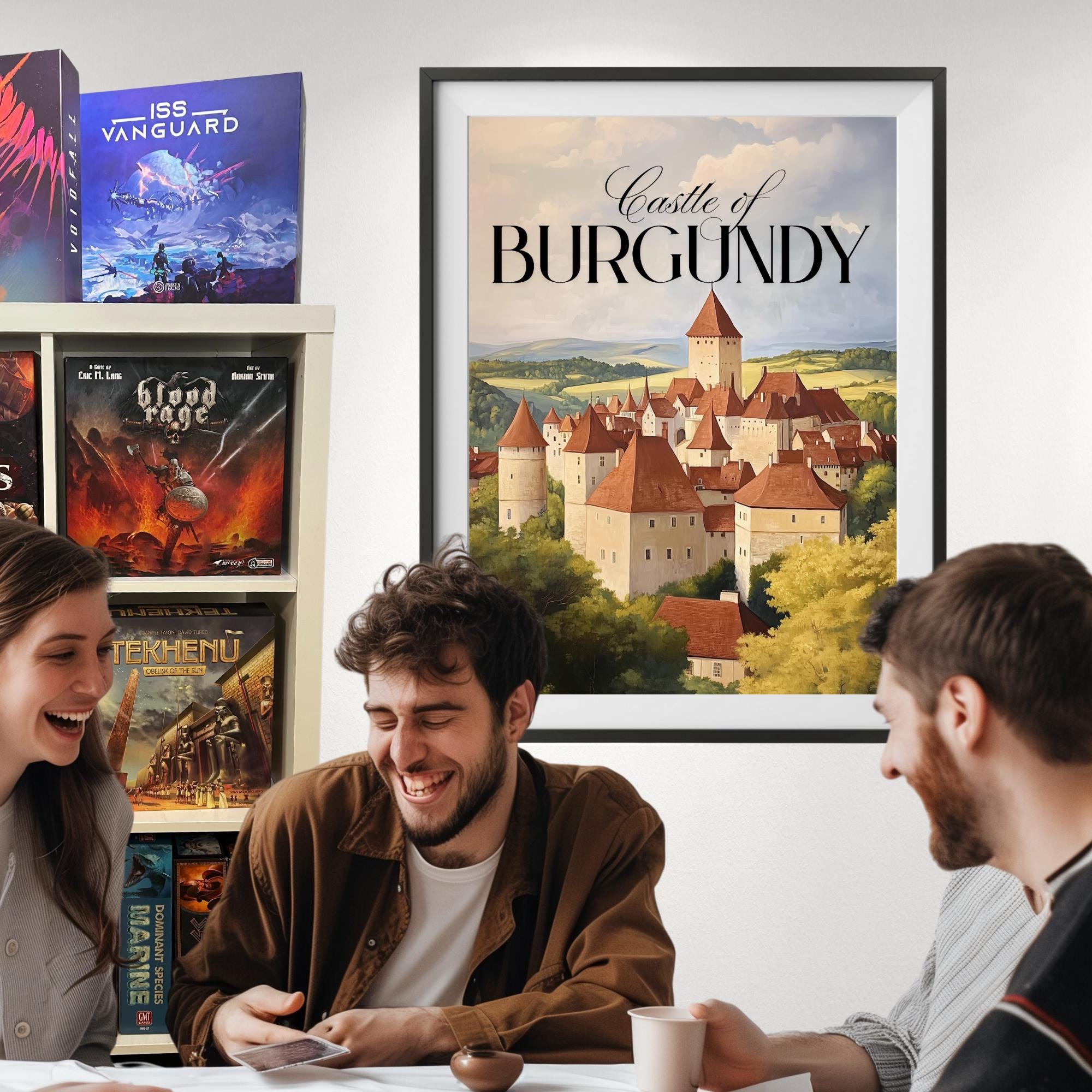 Castles of Burgundy Board Game Poster, Stefan Feld Top Classic Strategy ...