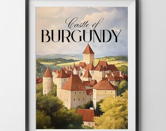 Castles of Burgundy Digitales Brettspiel Poster, mittelalterliches Gemälde Druck Wanddekor Geschenk Familie Kunst Vater Vater Mama Spielzimmer